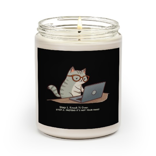 Keyboard Warrior Cat Scented Candles