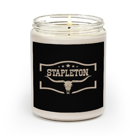 Classic Stapleton Cow Name Vintage Bull Skull Scented Candles