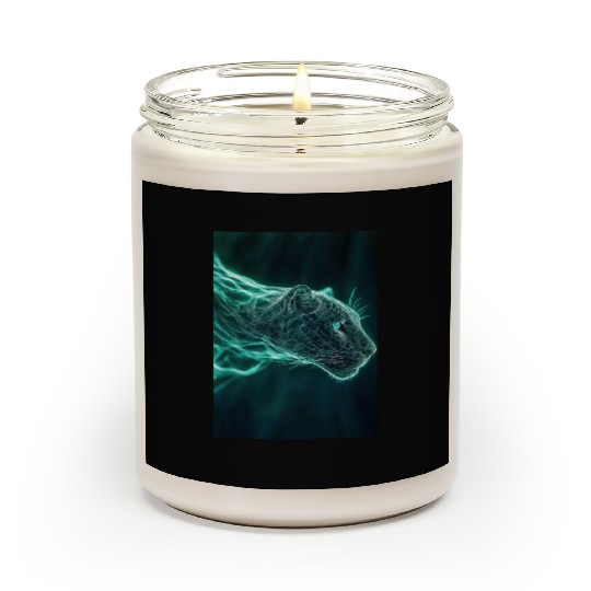 Neon Jaguar Spirit Form Scented Candles