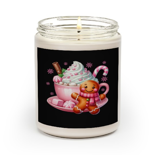 Whimsical Holiday Hot Chocolate Scene Scented Candles