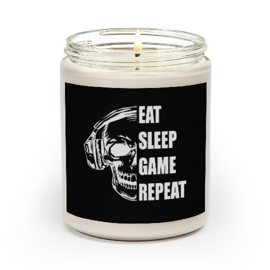 Skull Gaming Motif with Playful Typography Scented Candles