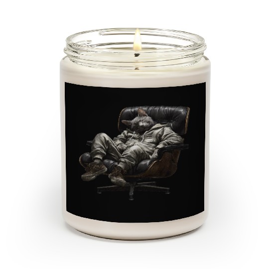 Chill Catnap Cat in Casual Scented Candles Lounge