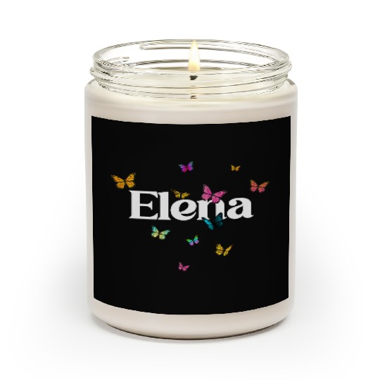 ELENA - beautiful girl name with cute butterflies Scented Candles