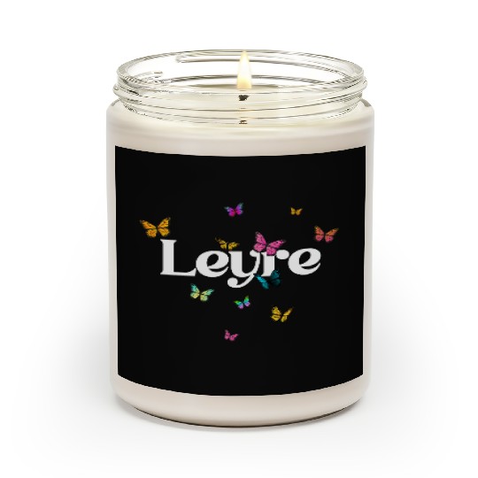 LEYRE - beautiful girl name with cute butterflies Scented Candles