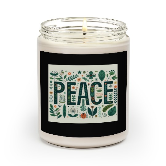 Peaceful Botanical  Scented Candles