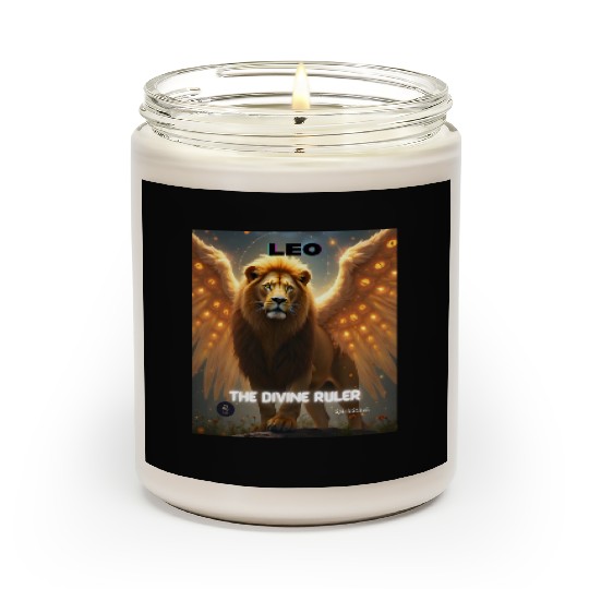 Leo the Divine Ruler with Angel Wings Scented Candles