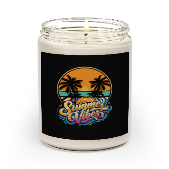 Tropical Sunset Summer Vibes Design Scented Candles