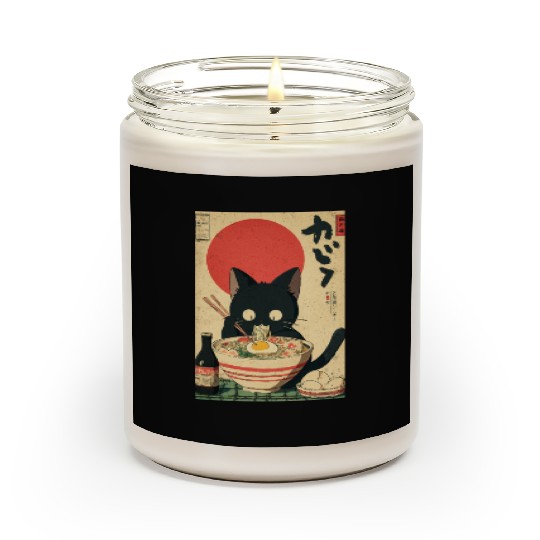 Ramen Cat Retro Poster Scented Candles