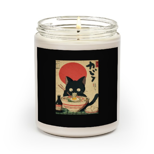 Ramen Cat Retro Poster Scented Candles