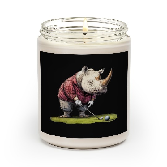 Rhinoceros Golfer / Golf Rhinoceros Scented Candles