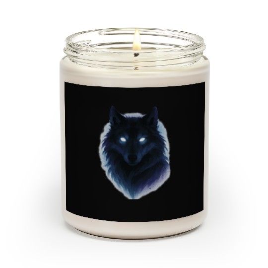 Enigmatic Howling Wolf Design Scented Candles