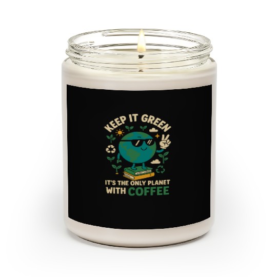 Keep It Green Only Planet With Coffee Scented Candles