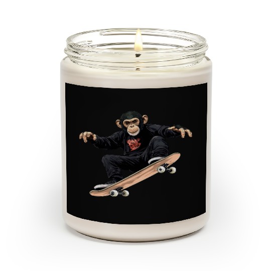 Monkey skater / skateboard monkey Scented Candles