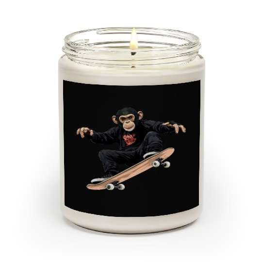 Monkey skater / skateboard monkey Scented Candles