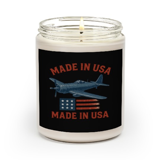 Vintage Military Aircraft USA Prid Scented Candles