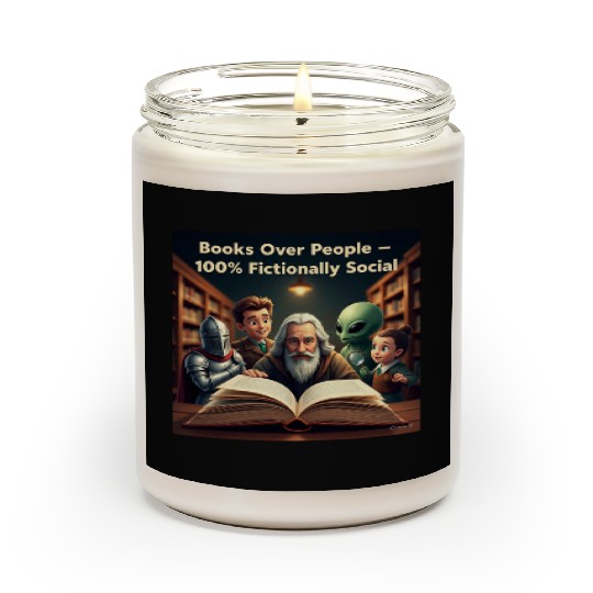 Fictional Alien and Wizard Book Lovers Scented Candles