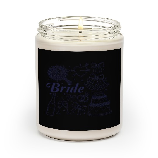 Bride Future Mrs Bow Bridal Wedding Bachelorette Scented Candles