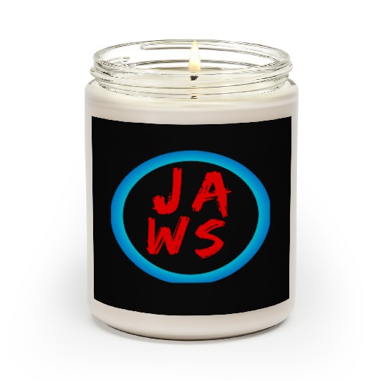 Vibrant Graffiti Style JAWS Logo Scented Candles