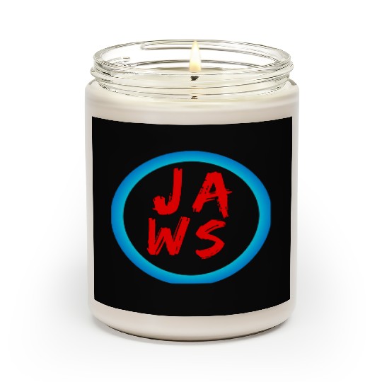 Vibrant Graffiti Style JAWS Logo Scented Candles