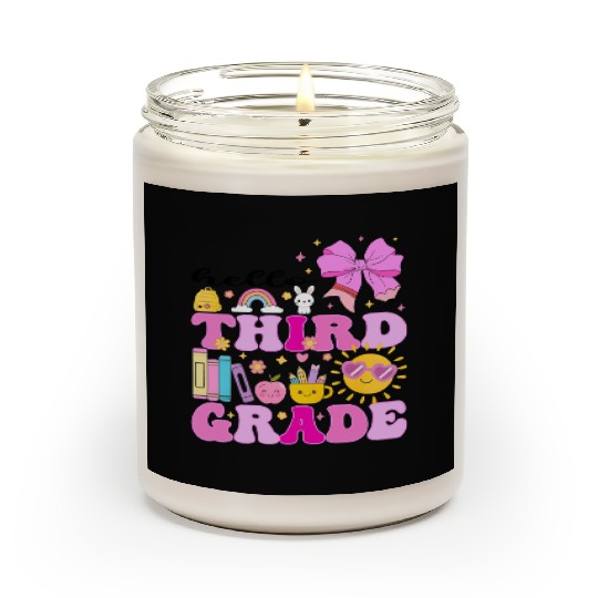 Hello Third Grade, Preppy Back to School Scented Candles