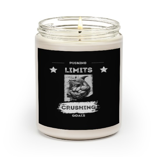 PUSHING LIMITS – Ripped Shark Gym Design Scented Candles
