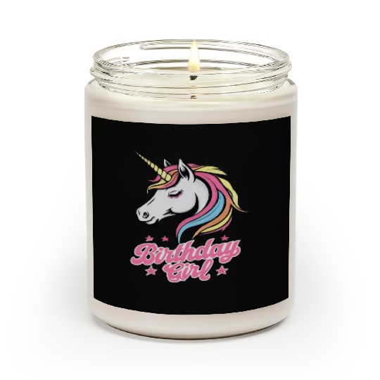 Sparkling Rainbow Unicorn Birthday Scented Candles