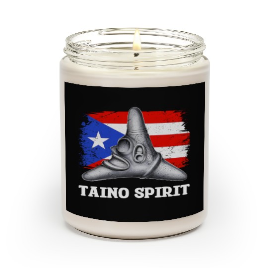 Puerto Rico Cemi Triangle Statue Flag Scented Candles