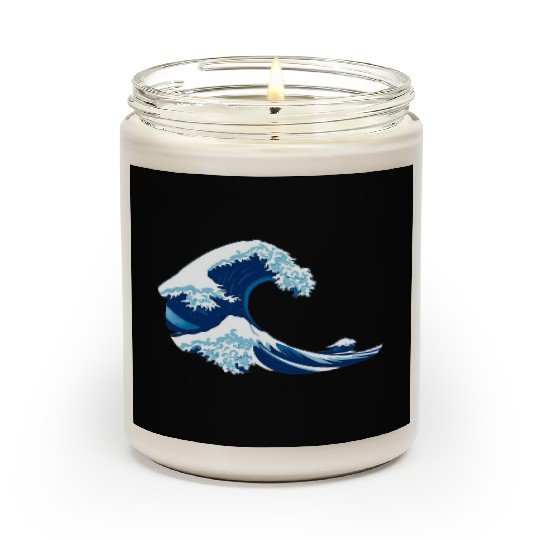 Classic Wave Art Design Scented Candles