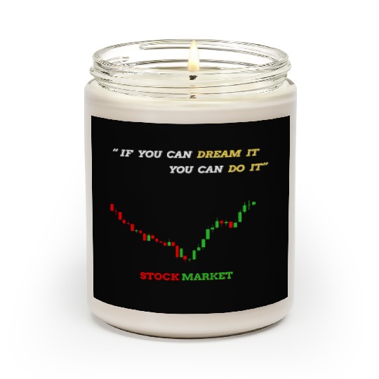Inspirational Stock Market Growth Quote Scented Candles