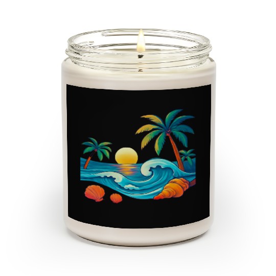 Tropical Sunset Beach Vibes Scented Candles