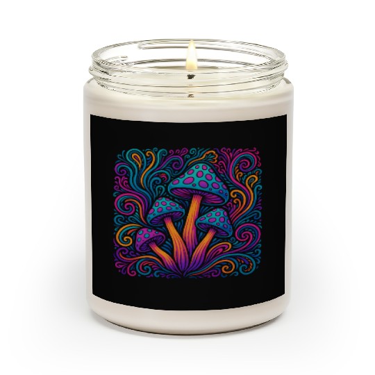 Psychedelic Mushroom Dream Scented Candles