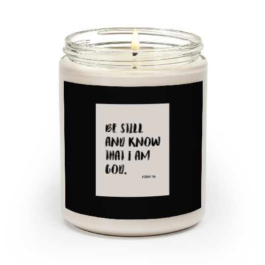 Psalm 46 Minimalist Christian poster Scented Candles