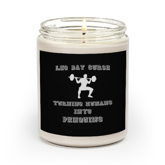 Humorous Leg Day Workout Design Scented Candles