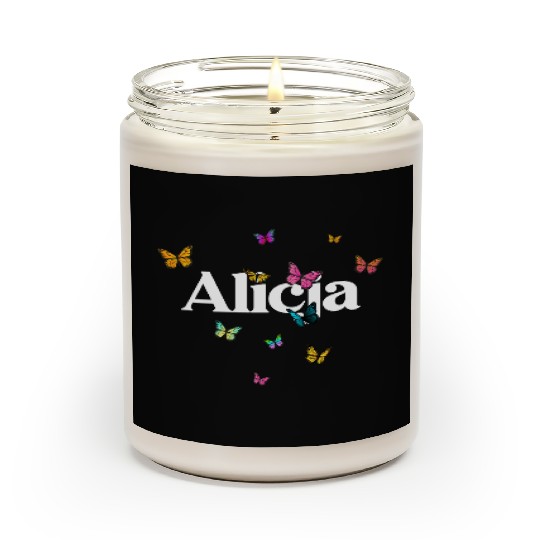 ALICJA - beautiful girl name with cute butterflies Scented Candles