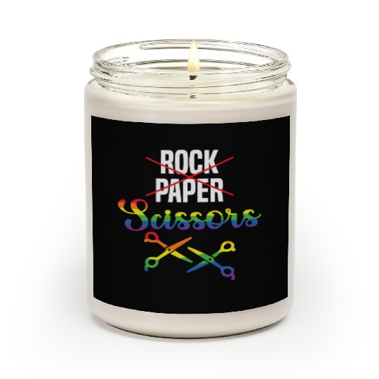 Rock Paper Scissors Fun Scented Candles Homosexual