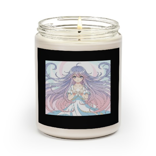 Ethereal Fantasy Girl with Flowing Hair Scented Candles