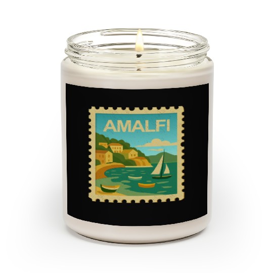 Vintage Style Stamp - Amalfi Italy Scented Candles