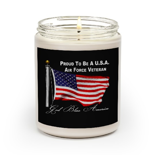 Proud To Be A US Air Force Veteran Scented Candles