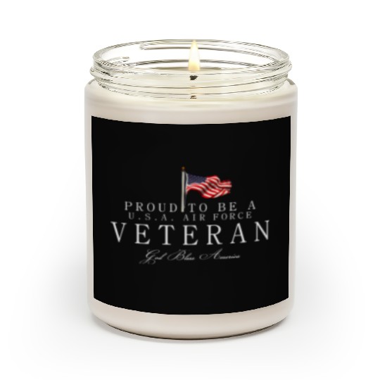Proud To Be A US Air Force Veteran Scented Candles