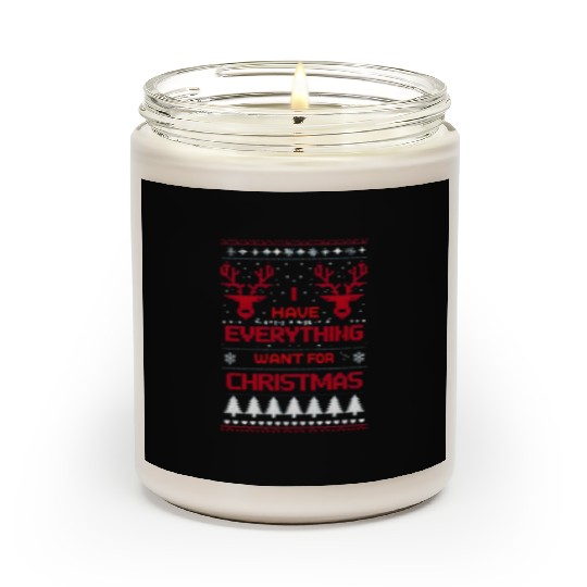 Festive Christmas Reindeer Sweater Design Scented Candles