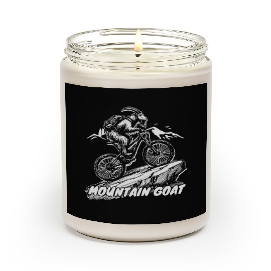 Mountain Goat on Bike Scented Candles
