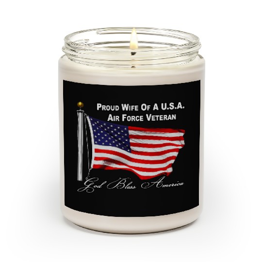 Proud Wife Of A US Air Force Veteran Scented Candles
