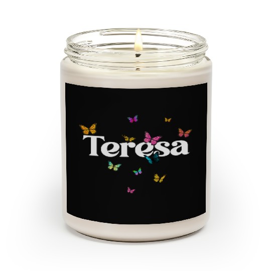 TERESA - beautiful girl name with cute butterflies Scented Candles