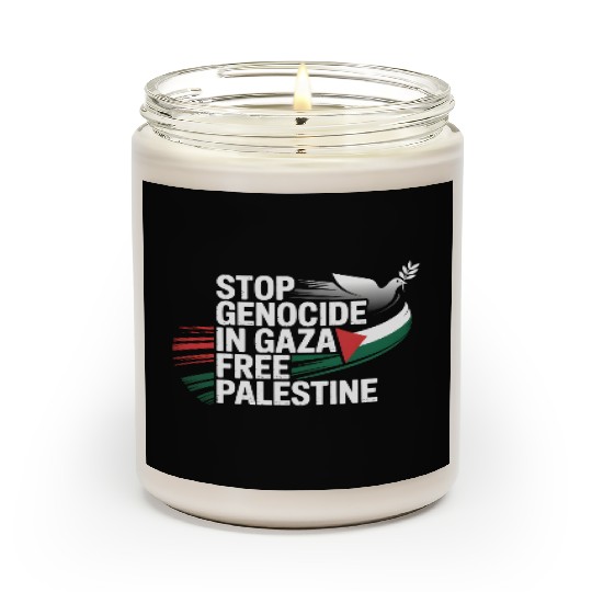 Free Palestine Now – End Genocide in Gaza Scented Candles