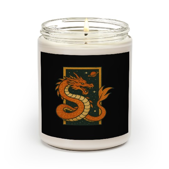 Celestial Dragon Illustration Scented Candles