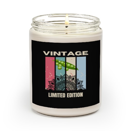 Vintage Lotus and Pea Art Design Scented Candles