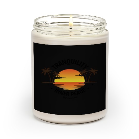 Serene Tropical Sunset Vibes Ocean Horizon Scented Candles