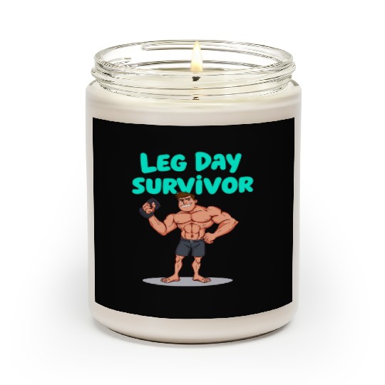 Leg Day Survivor Gym Scented Candles