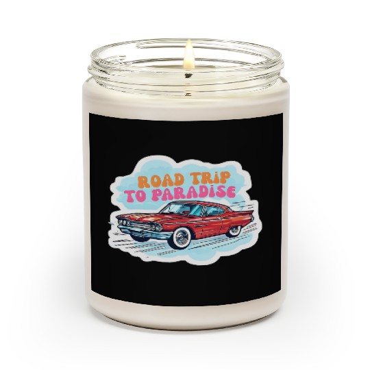 Vintage Classic Car Road Trip Design Scented Candles
