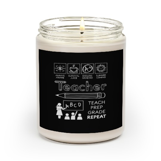 Teacher Appreciation Chalkboard Design Scented Candles